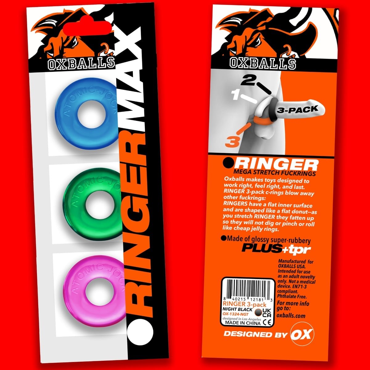 Oxballs Ringer Max 3PK Neon - Image 2