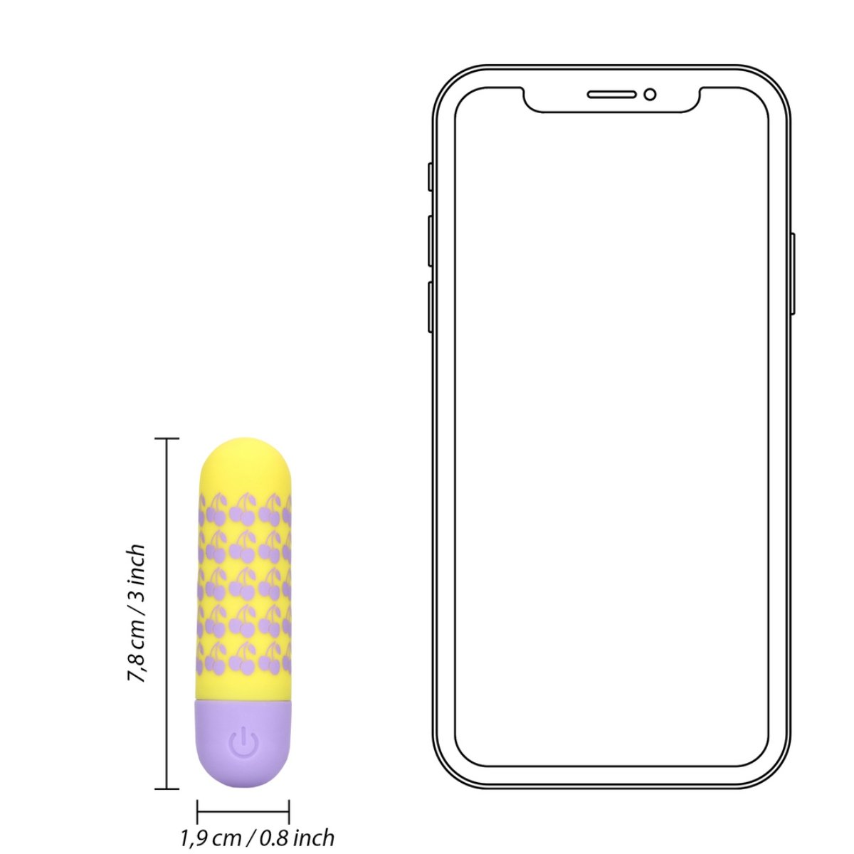S-Line I Cherryish You Bullet Vibrator Yellow Purple - Image 4