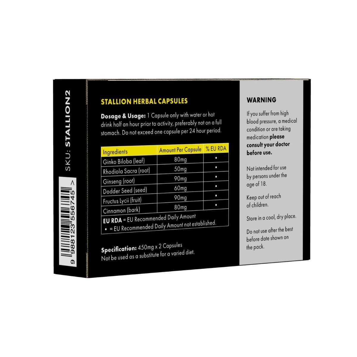 Stallion Herbal Supplement 2 pack - Image 2