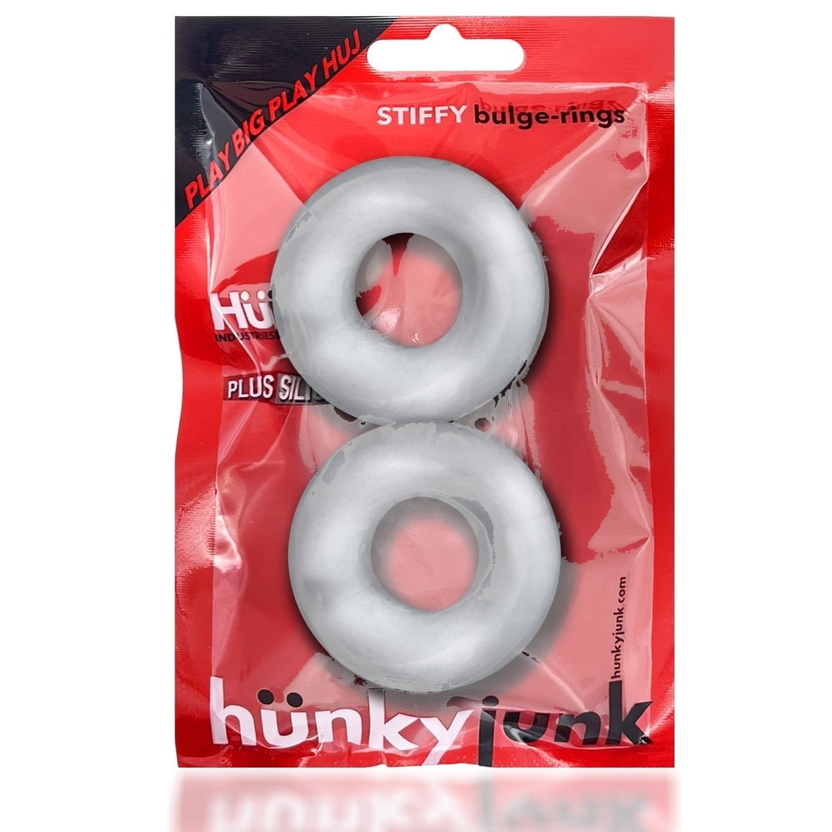 Hunkyjunk Stiffy 2-Pack Bulge Cockrings Clear Ice - Image 2