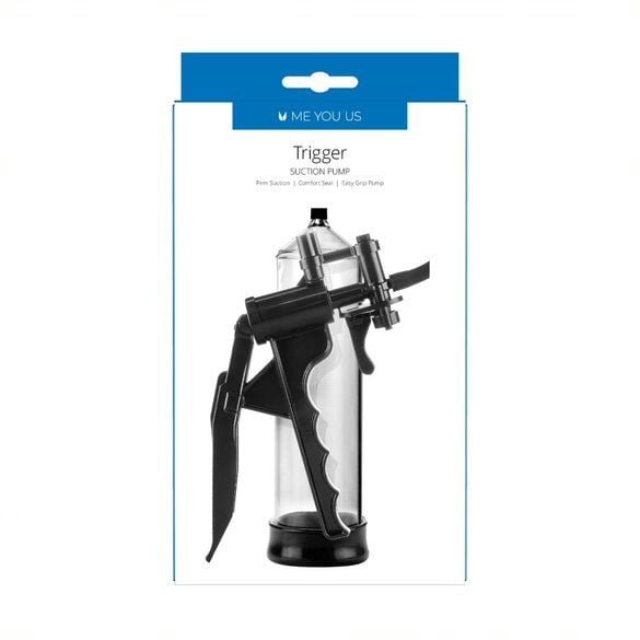 Me You Us Trigger Suction Penis Pump Black Clear - Image 2