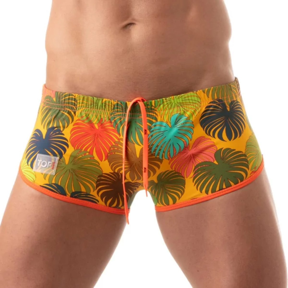 Floral Brazilian Swimsuit Yellow - Size : S