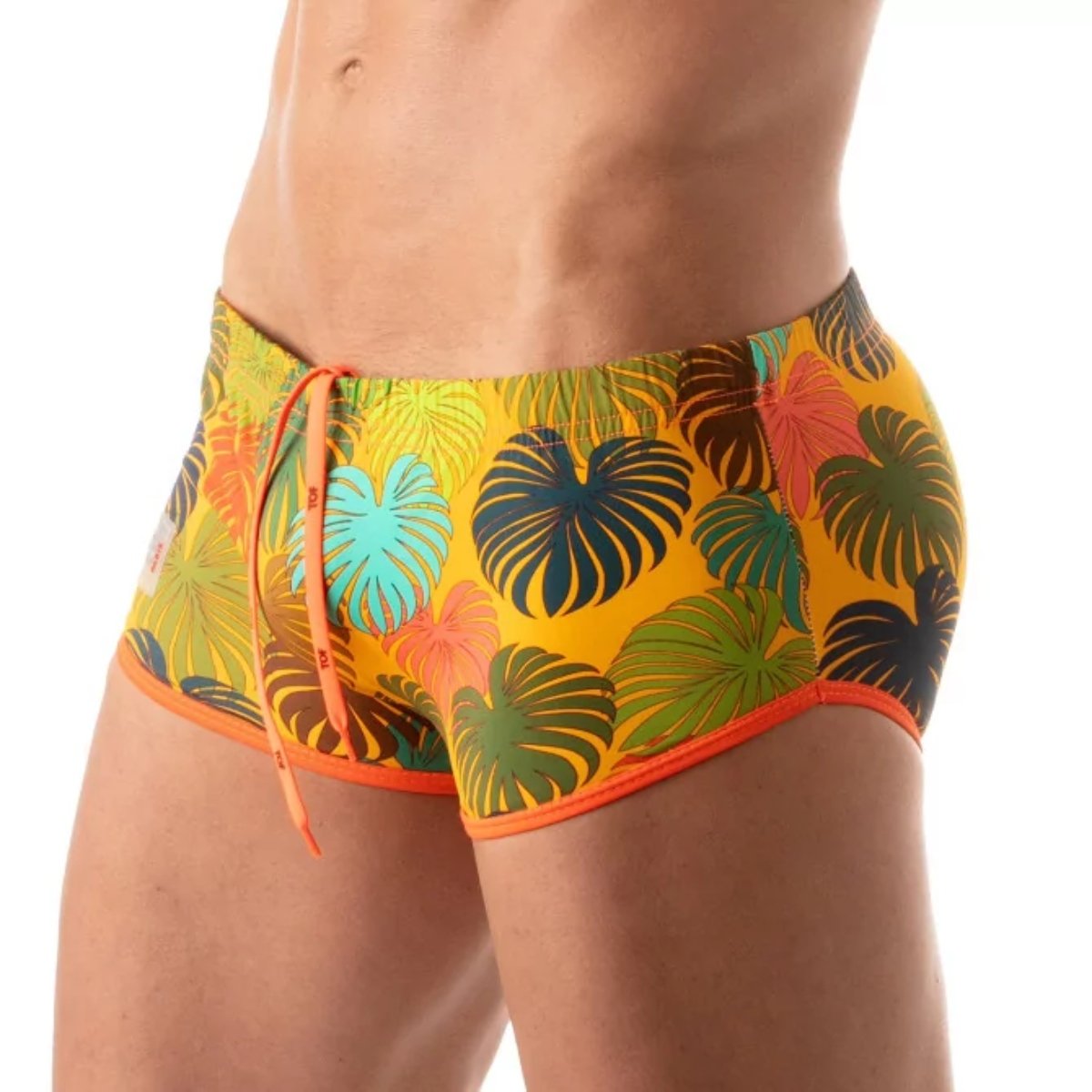 Floral Brazilian Swimsuit Yellow - Size : S - Image 3