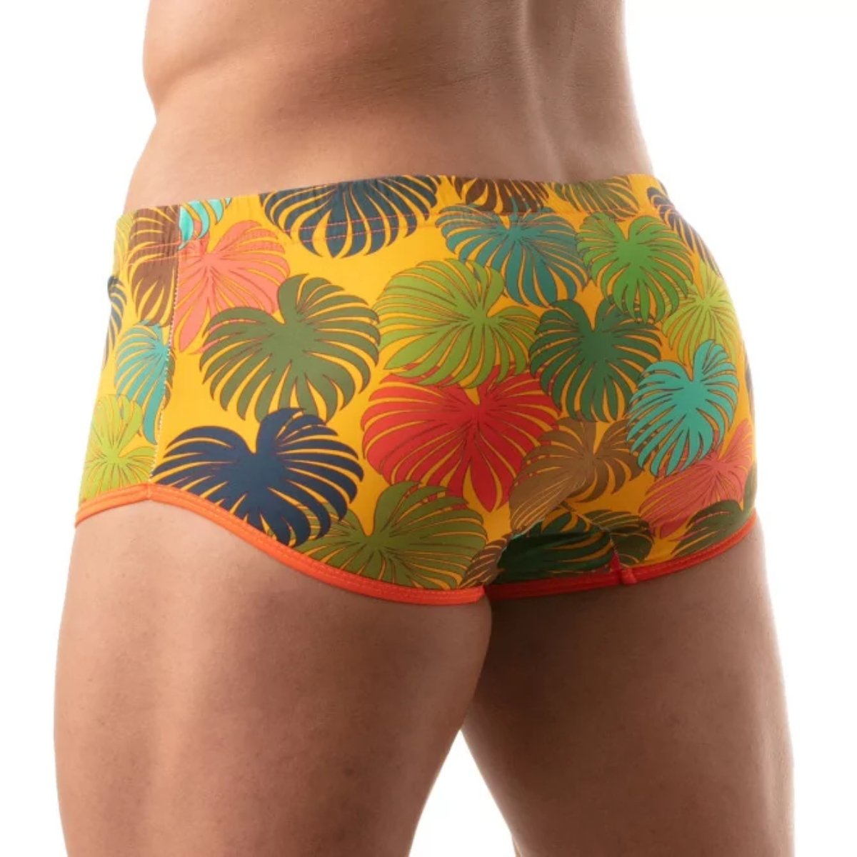 Floral Brazilian Swimsuit Yellow - Size : S - Image 4