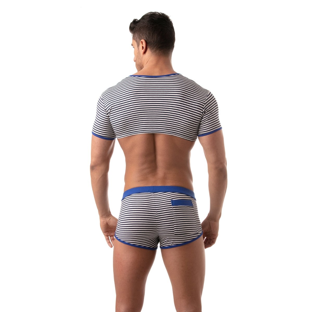 TOF Paris Sailor Crop Top Blue Large - Image 6