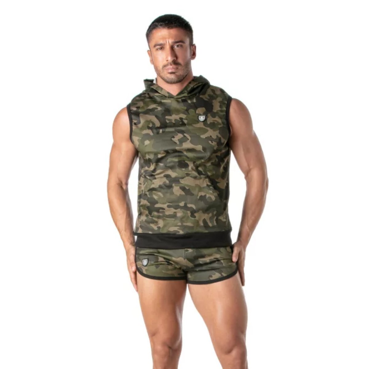 Army Sleeveless Hoodie - Size : S - Image 2