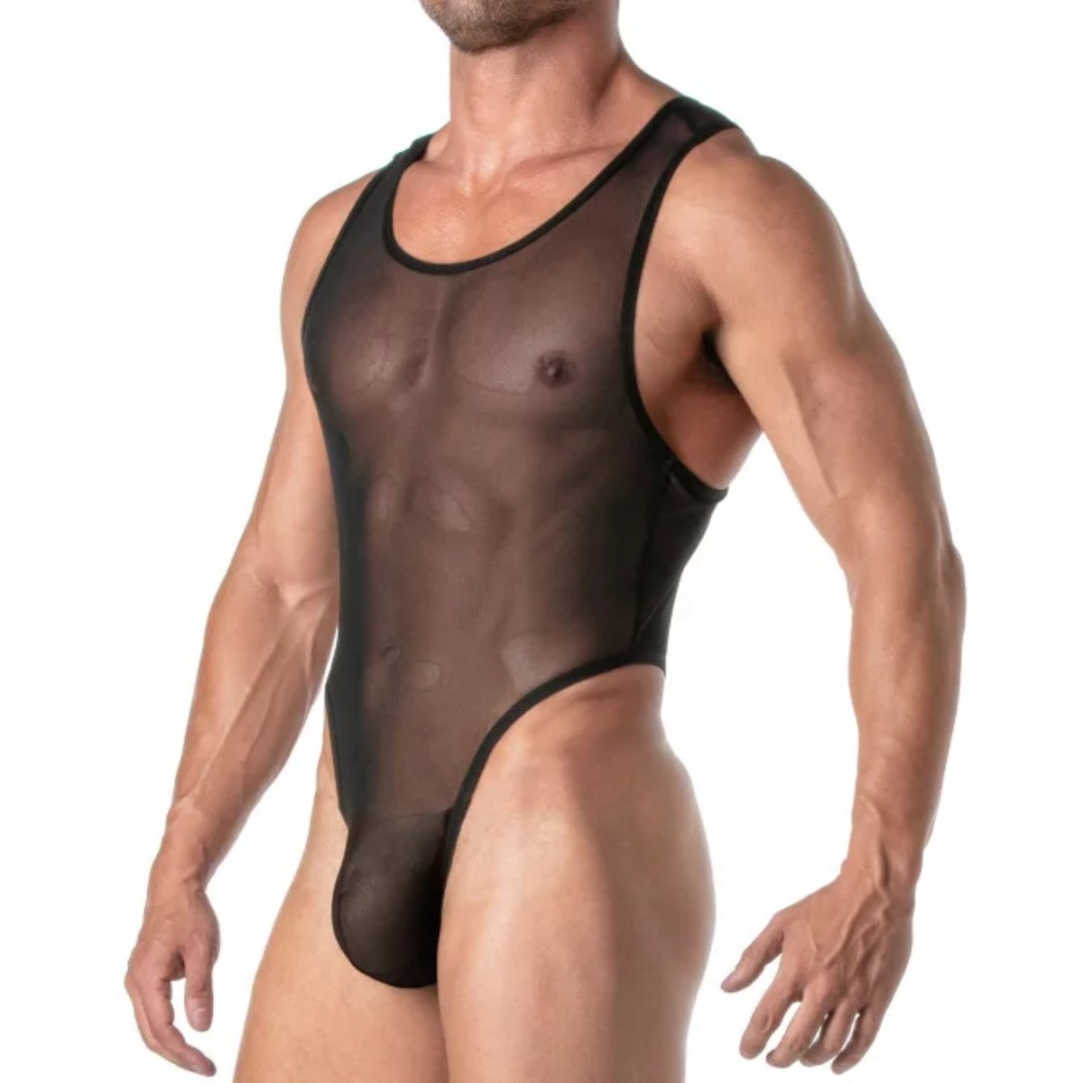 Men's mesh body thong - Size : L - Image 3