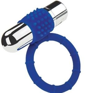 Zolo Powered Bullet Cock Ring Blue