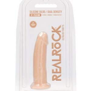 Real Rock Silicone Dildo Without Balls 6" (Flesh)