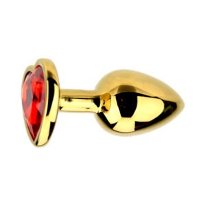 Precious Metals Heart Shaped Butt Plug-Gold